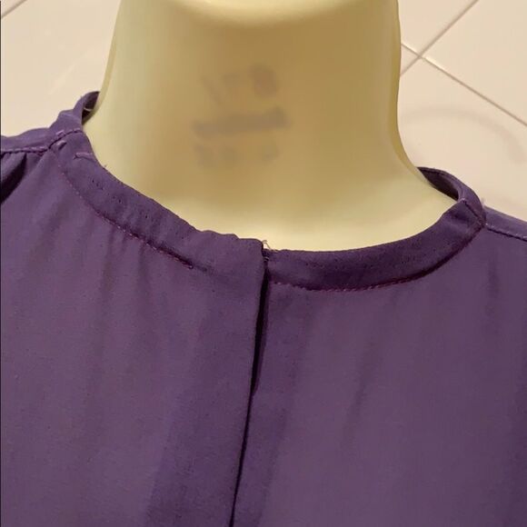 Vtg 60s/70s Lady Carol purple chiffon dress - Picture 6 of 8